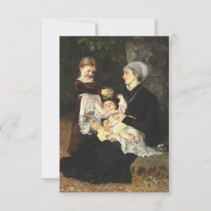 En Ammas Besök - Bertha Wegmann Tack Kort