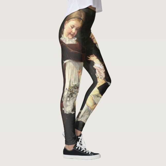 En Ammes Besøg - Bertha Wegmann Fine Art Leggings (Höger)