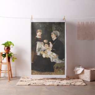 En Ammes Besøg - Bertha Wegmann Fine Art Tyg
