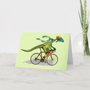 En Anabisetia Dinosaur Riding A Bicycle. Kort