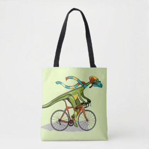 En Anabisetia Dinosaur Riding A Bicycle. Tygkasse