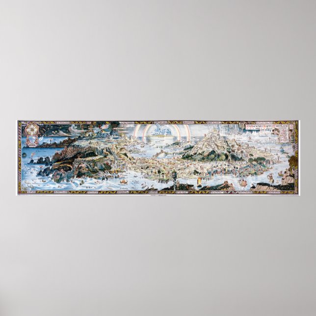 En anciente Mappe of Fairyland Poster (Framsidan)