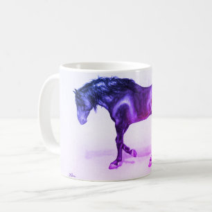 En andalusian HÄST och att gå, handpainted hings Kaffemugg