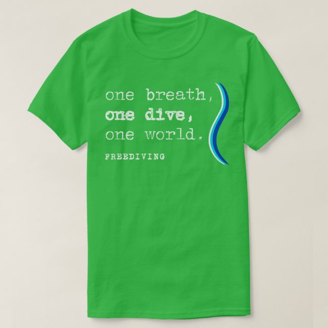 En andningsenhet en World Freediving Freediver T Shirt (Design framsida)
