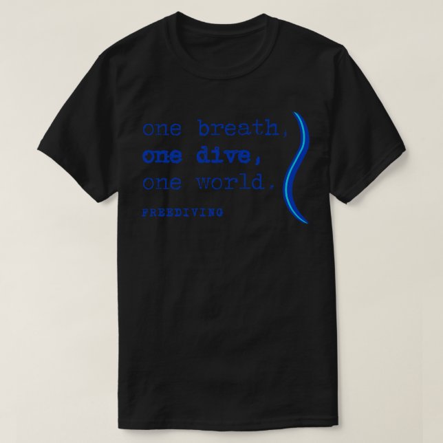 En andningsenhet en World Freediving Freediver T Shirt (Design framsida)
