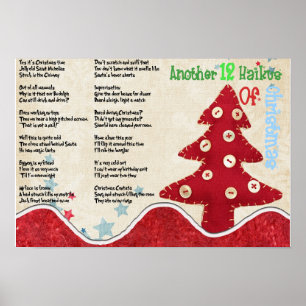 En andra 12 Haikus av jul Poster