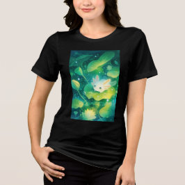 En äng av kronblad Axolotl Hemlig damm T Shirt