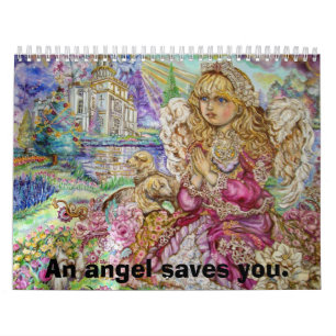 En ängel av att be., en ängel sparar dig kalender