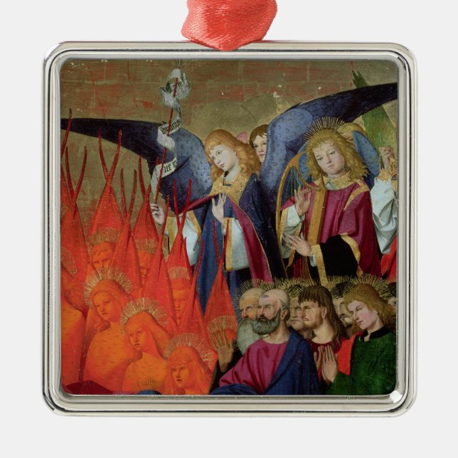 En ängel, från 'coronationen av Virgin'en Julgransprydnad Metall (Framsidan)