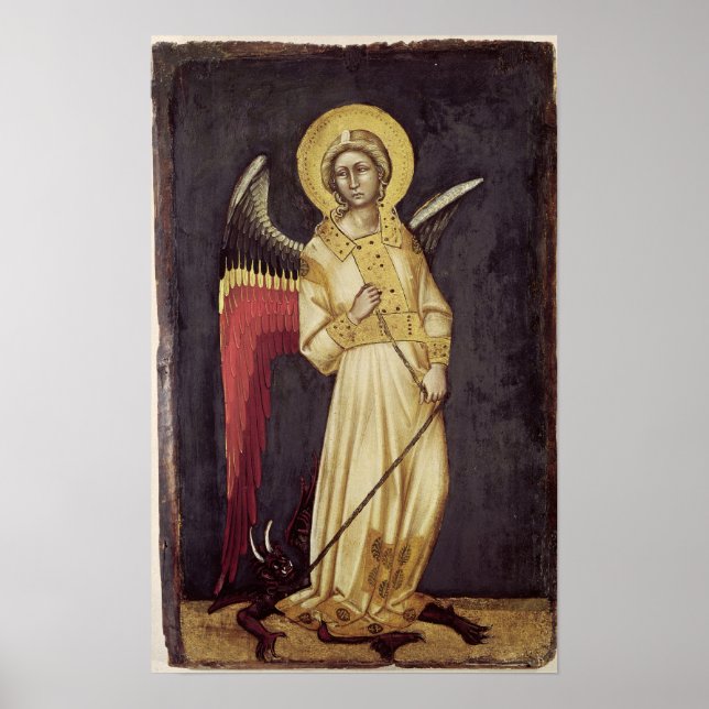 En ängel med en demon på en kedja poster (Framsidan)