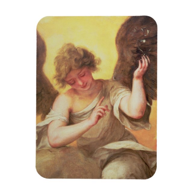 En ängel som håller en glaskolv magnet (Vertikal)