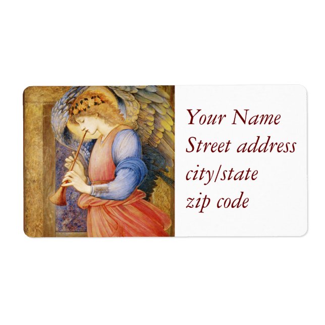 En ängel som spelar en Flageolet Fraktsedel (Framsidan)