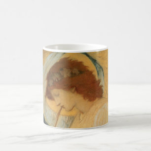 En ängel spelar en flageolett av Burne Jones Kaffemugg