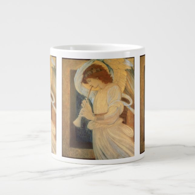 En ängel spelar flageolett av Burne-Jones Jumbo Mugg (Framsidan)