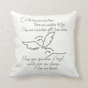 En ängelkudde för baby... födelsedag... barn kudde