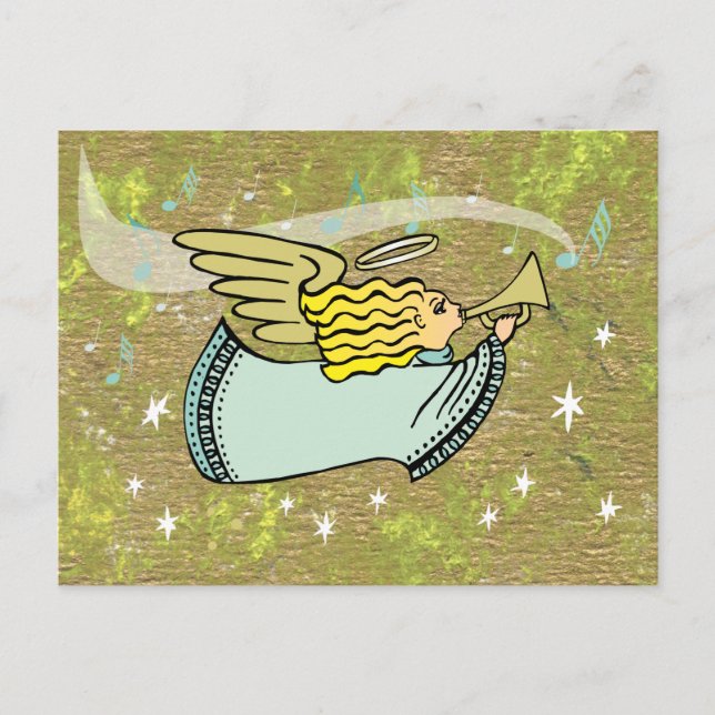 En änglalik melod vykort (Framsida)