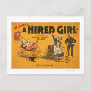 "En anhörig flicka" Komedi Success Theater Poster Vykort