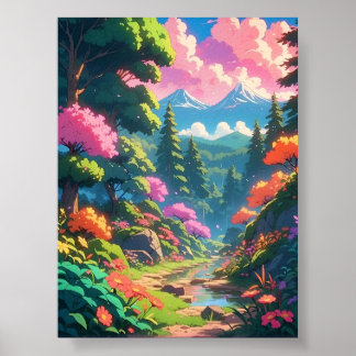 En animerad resa genom naturen poster