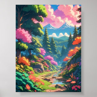 En animerad resa genom naturen poster