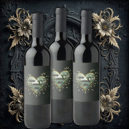 En aning elegans: Lycklig Mors dag. Vinflaska Etikett