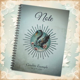 En aning fantasi och elegans, svan i drömmen anteckningsbok