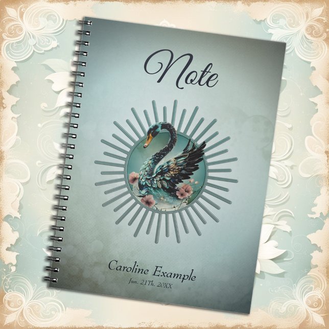 En aning fantasi och elegans, svan i drömmen anteckningsbok (Skapare uppladdad)