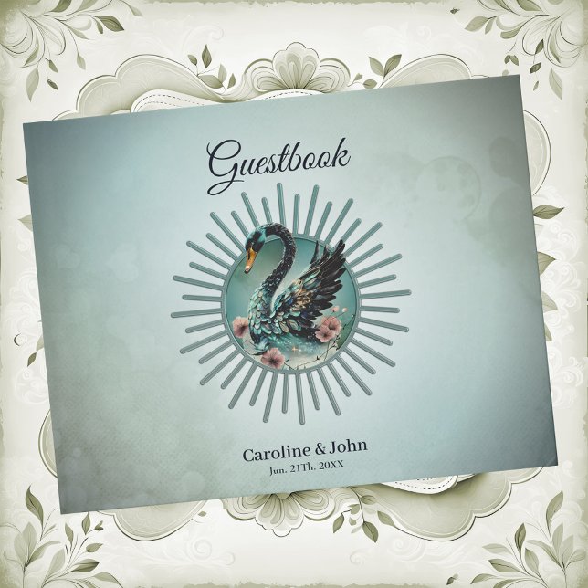 En aning fantasi och elegans, svan i drömmen gästböcker (Skapare uppladdad)