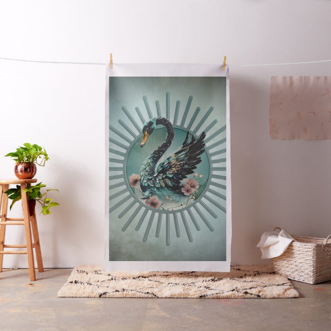 En aning fantasi och elegans, svan i drömmen tyg (In Situ)