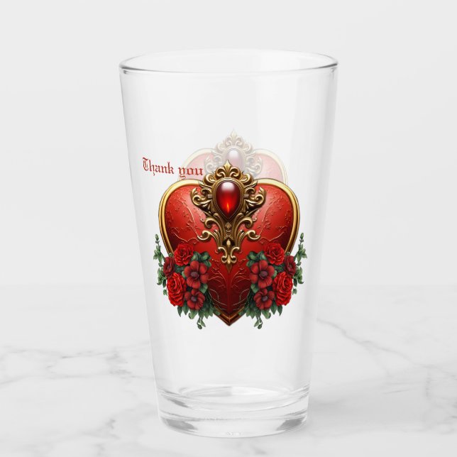 En aning gotiska, hjärtan och evig anslutning. glaskopp (Framsida)