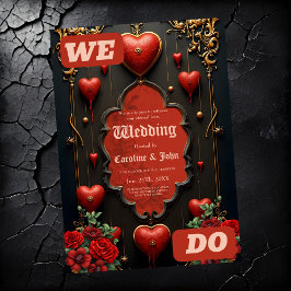 En aning gotiska, hjärtan och evig anslutning. inbjudningar