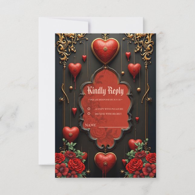 En aning gotiska, hjärtan och evig anslutning. OSA kort (Framsida)