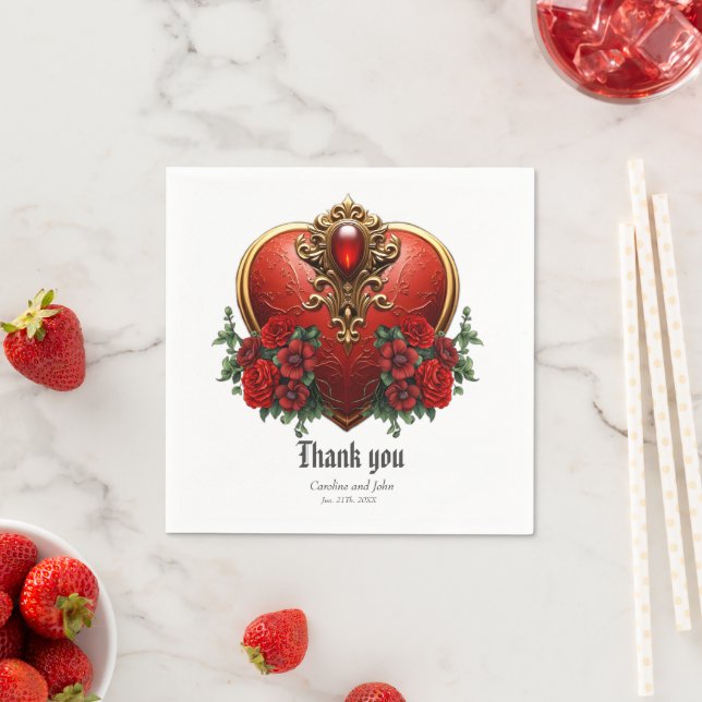 En aning gotiska, hjärtan och evig anslutning. pappersservett (Insitu)