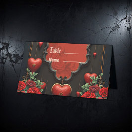 En aning gotiska, hjärtan och evig anslutning. placeringskort