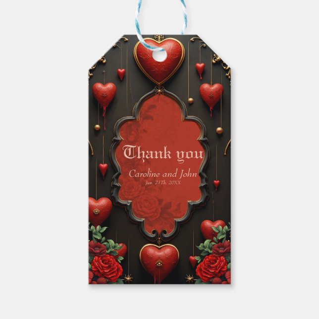 En aning gotiska, hjärtan och evig anslutning. presentetikett (Framsidan)