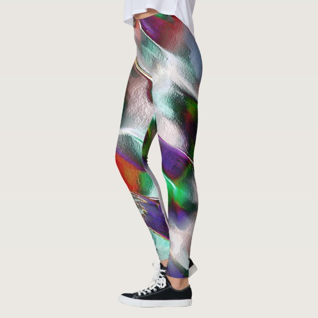 En aning subtil eller färglös extravagans i sten leggings (Vänster)