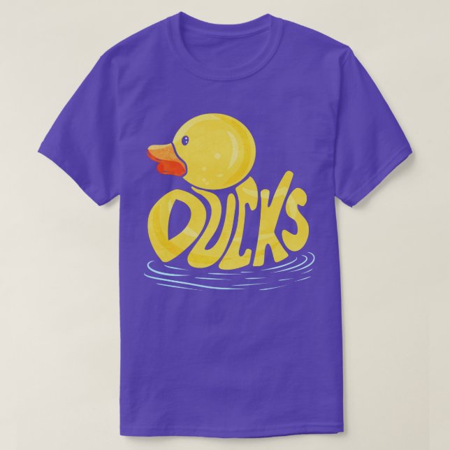 En Anka med gummi i ruttet Brev som formar det T Shirt (Design framsida)