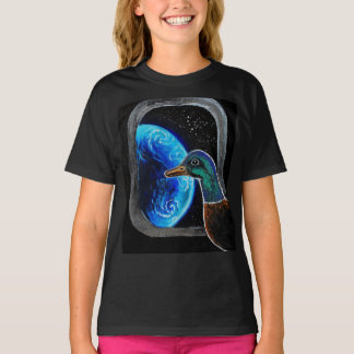 En anka som skickades ut i yttre rymden t shirt