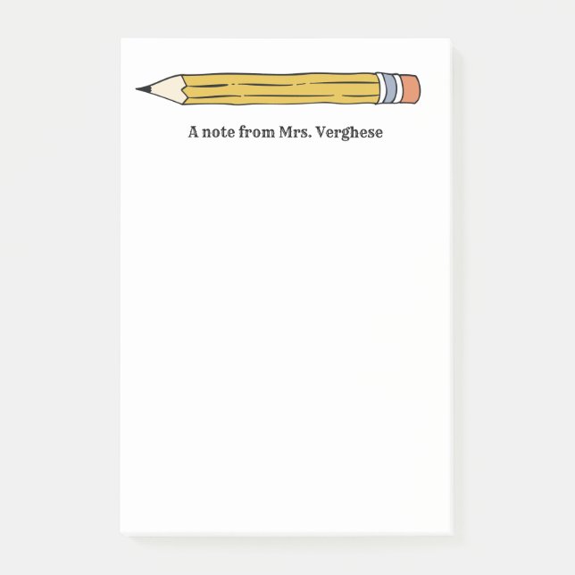 En anmärkning från pennan Lärare nummer 2 Post-it Block (Framsida)