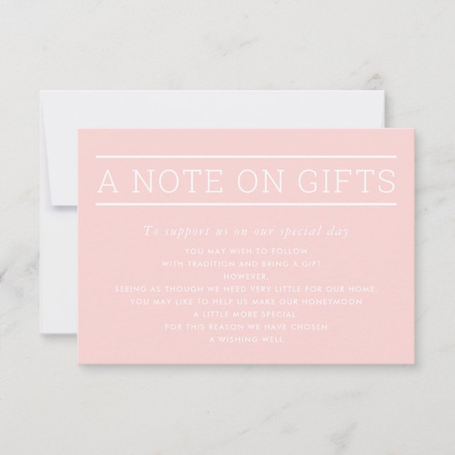 EN ANMÄRKNING OM  rosa av  typ av GIFTS Inbjudningar (Framsida)
