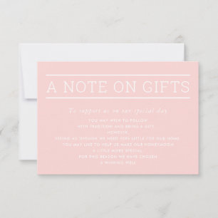 EN ANMÄRKNING OM rosa av typ av GIFTS Inbjudningar