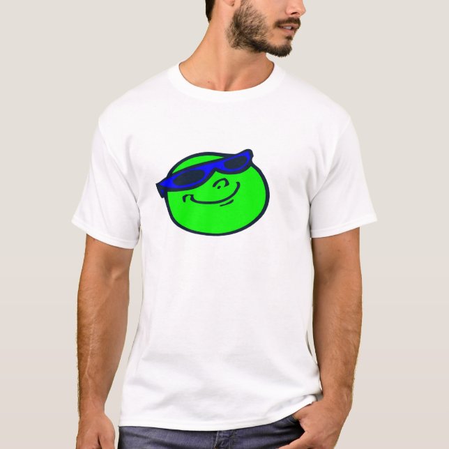 En annan ansiktegrönt med glädje t-shirt (Framsida)