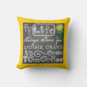 En annan Chance Chalkboard-utseendefyllning Kudde