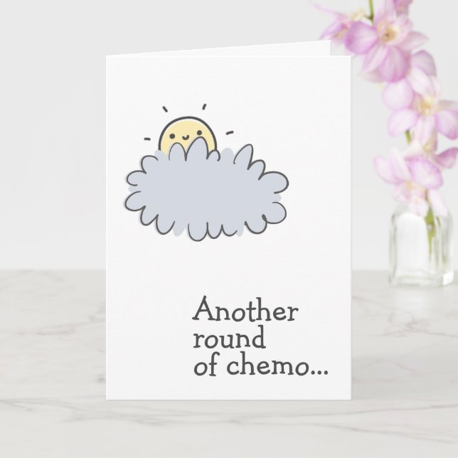 En annan Chemo-runda... Stöd för Cute Cancer Kort (Orkide)