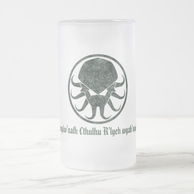 en annan cthulhumugg frostat ölglas (Center)