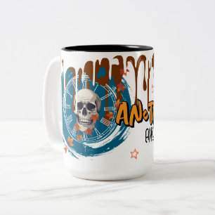 En annan dag än ett decennium - Skullklocka Hallow Två-Tonad Mugg