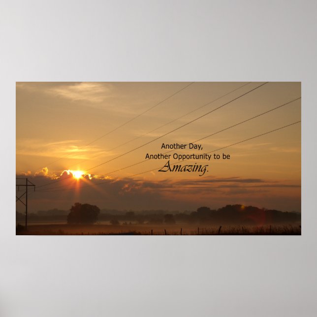 En annan dag, ännu en möjlighet att vara Fantastis Poster (Framsidan)