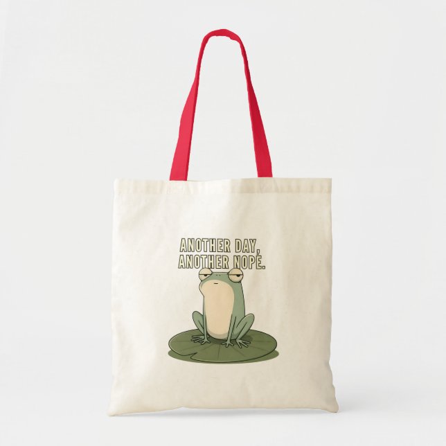 En annan dag, ett nytt nej, Grumpy Frog Tygkasse (Framsidan)