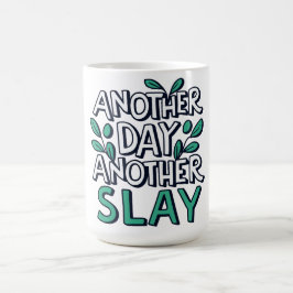 en annan dag - grönt leafy kaffemugg