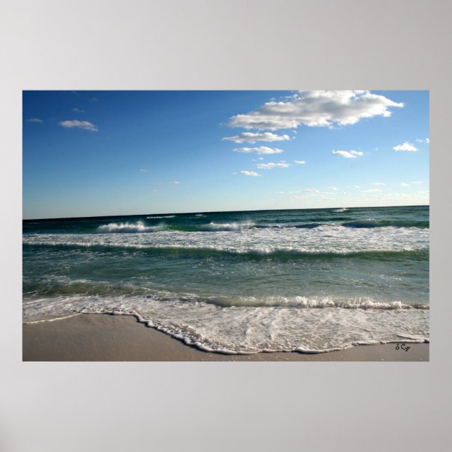 En annan dag på Beach Poster, S Cyr Poster (Framsidan)
