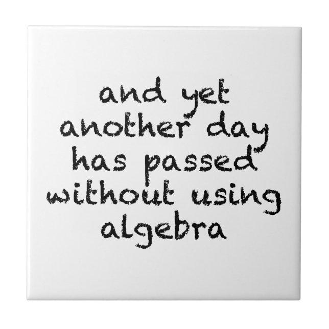 En annan dag utan Algebra Kakelplatta (Framsidan)